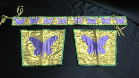 Applique Butterfly Headband and Matching Gauntlets