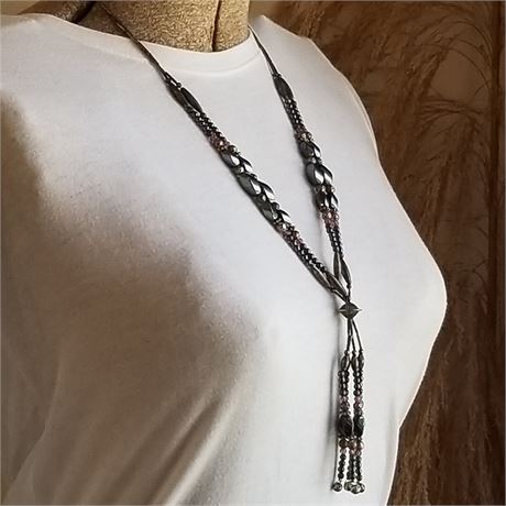 Hematite Beaded Necklace