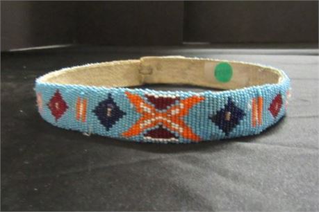 22" Leather Beaded Hatband