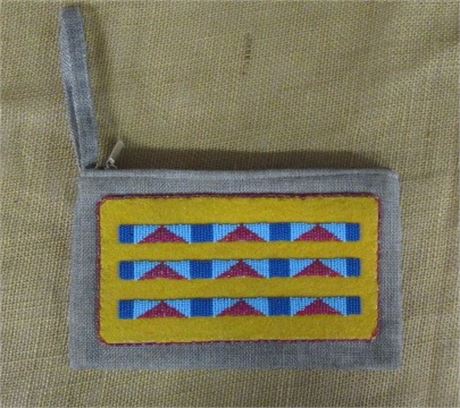 Fabric Clutch with Beadwork