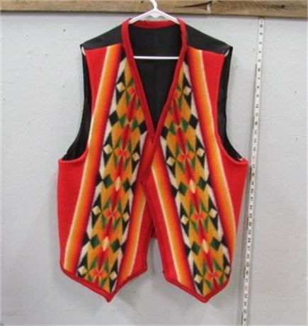 Bright Wool Blanket Vest