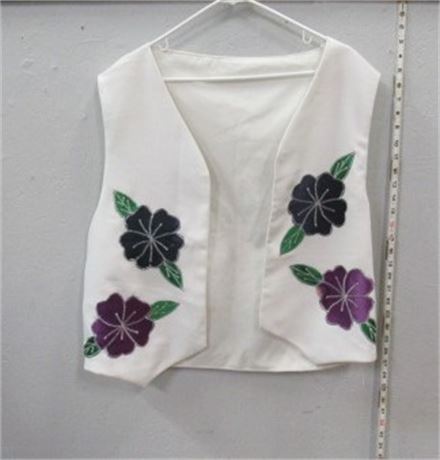 Applique Flower Vest