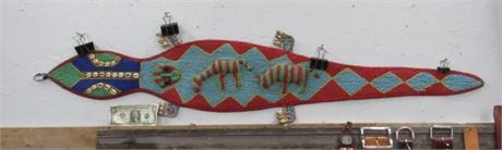 South African Beaded Crocodile - 12" wide x 52" long