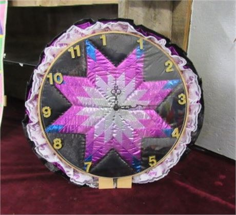 Stitched Fabric Clock