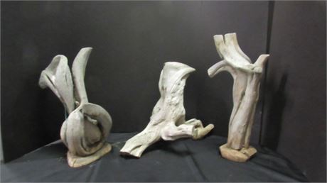 Three Pieces of Driftwood for Lamp Bases