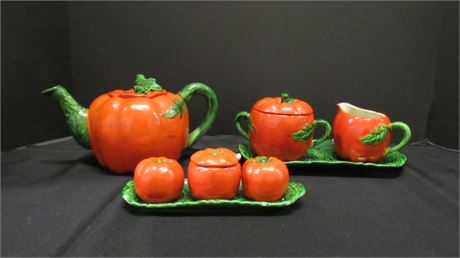 Vintage "Made in Occupied Japan" Pumpkin Table/Tea Set