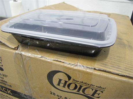 Rectangular Microwavable To Go Containers Full (711 Blackhawk St. Billings)
