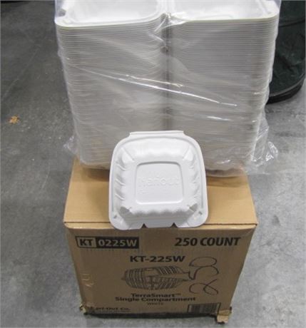 Case of White Carry Out Containers (711 Blackhawk St. Billings)