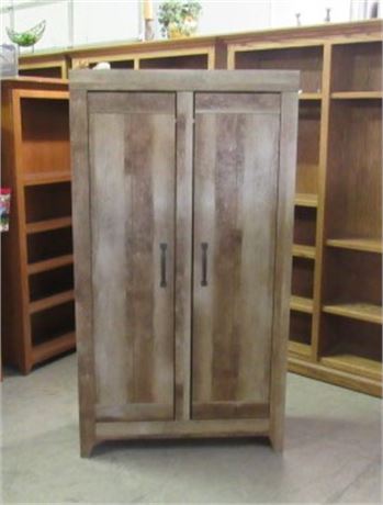 Faux Barn Wood Cabinet - 17x39x71