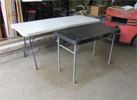 Two Folding Banquet Tables - 72x30 and 24x42