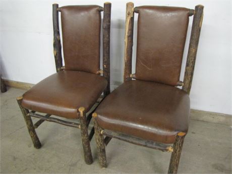 2 Western Log Style Chairs (Tryan's Auction Center)