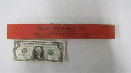 Vintage Implement Level from Wolf Point. MT