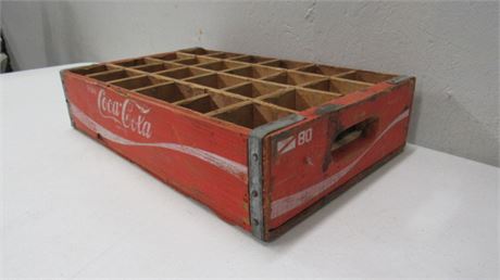 Antique Wood Coca-Cola Bottle Crate-Caddy