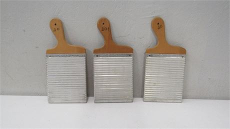 Antique Hand-E-Wash  Board Paddle Trio