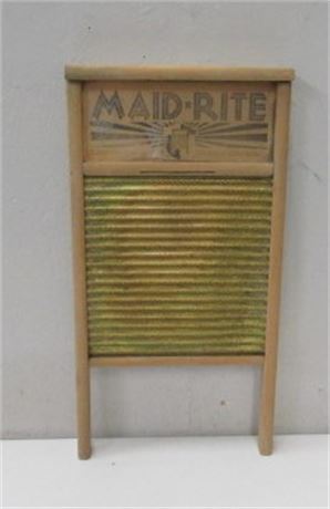 Antique Brass Maid Rite Wash Board
