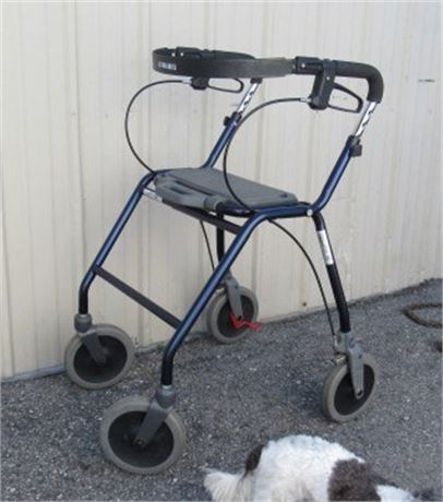 Nice Walker W/ Seat & Hand Brakes