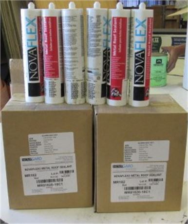 2 1/2 Cases Red Nova Flex Metal Roof Sealant (12 Tubes)