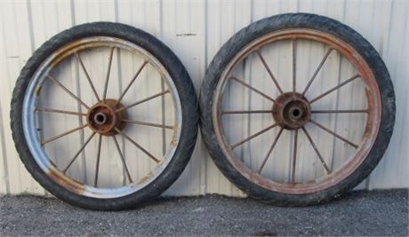 Pair of Implement Wheels...Still Have Good Rubber