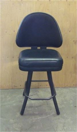 Nice Black Leather Swivel Bar Stool...30"