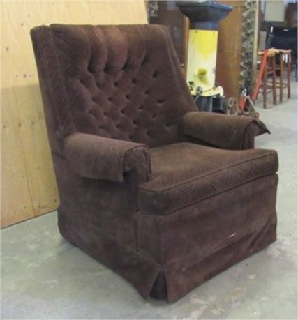 Brown Swivel Rocking Chair