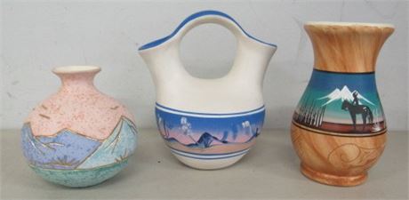 Navajo Pottery Trio