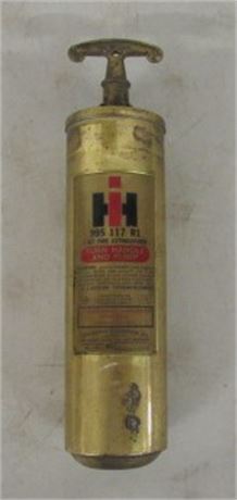 Vintage Brass International Harvester Fire Extinguisher