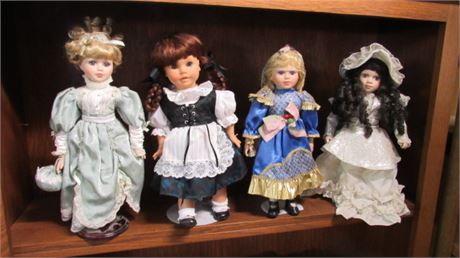 4 Collectible Dolls