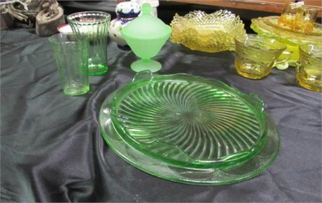 Vintage Green Glass