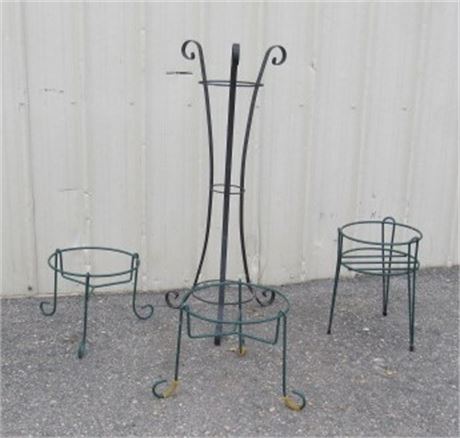 Four Metal Plant Stands