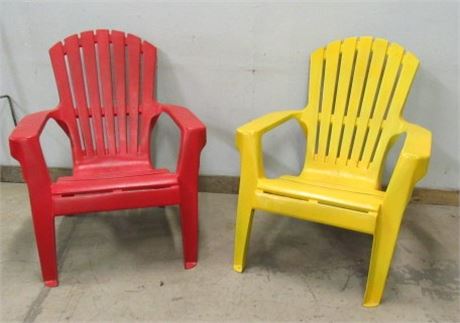 A Pair of Bright Plastic Chairs