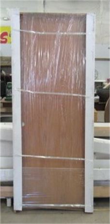 Solid Wood Core Oak Flush Prehung Door, LH, 32"