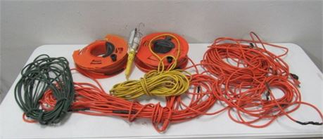 A Bunch of Extension Cords w/ a Trouble Light