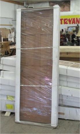 Knotty Alder 6 Panel Wood Core Prehung Door, RH, 30"