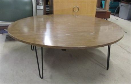 Retro Hairpin Leg Formica Topped Accent Table