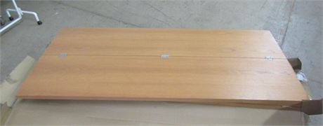 A Pair of Flat Panel Oak Bifold Doors w/ Hardware - 6'