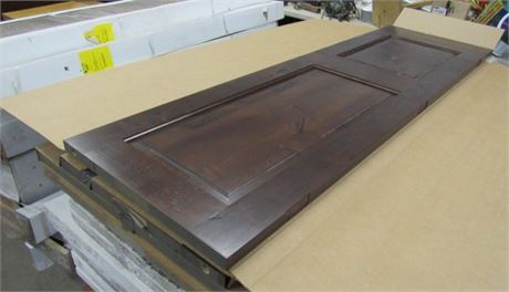 Pair of Knotty Alder 2 Panel Wood Core Door Slabs for Double Door