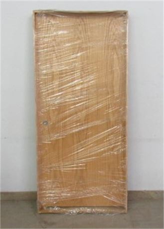 Oak Wood Core Prehung Door, Flush, RH, 36"