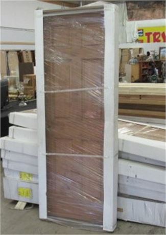 Knotty Alder 6 Panel Wood Core Prehung Door, RH, 30"