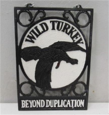 Hanging Metal Wild Turkey Sign