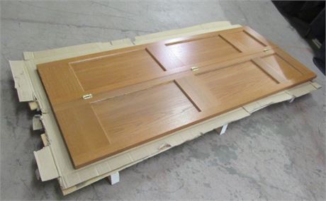 Knotty Alder Solid Wood Core, Raised Panel Bifold Door, 34" x 79"