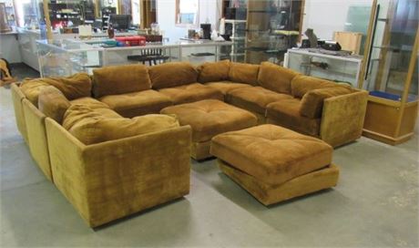 HUGE Sectional Lounging Sofa - 27'! - Ten 32" Square Sections