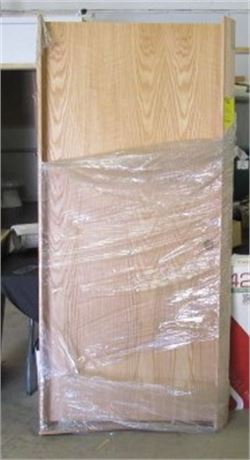 Flat Panel Oak Solid Wood Core Prehung Door, LH, 36"