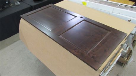 Knotty Alder 2 Panel Wood Core Door Slab, RH, 36"