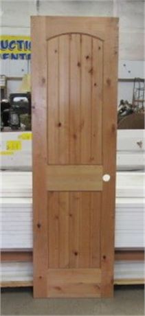 Knotty Alder 2 Panel Wood Core Door Slab, LH, 24"