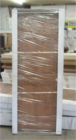 Knotty Alder 6 Panel Wood Core Prehung Door, LH, 32"