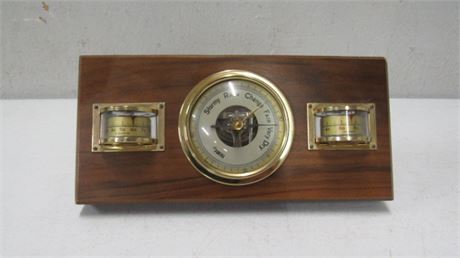 Vintage MidCemtury West Germany Weather Station Thermometer Barometer Hygrometer