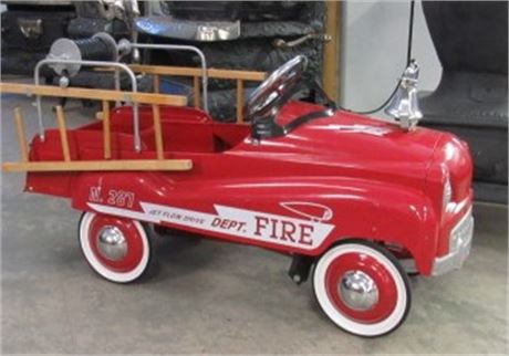 Vintage Fire Dept Peddle Car