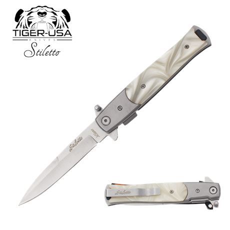 Spring Assist Stiletto Knife...New