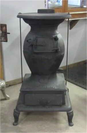 Awesome Antique Railroad Cast Iron Pot Belly Stove Out Of Caboose No. 16