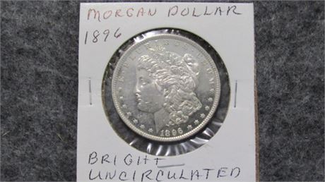 1896 Bright Uncirculated Morgan Silver Dollar